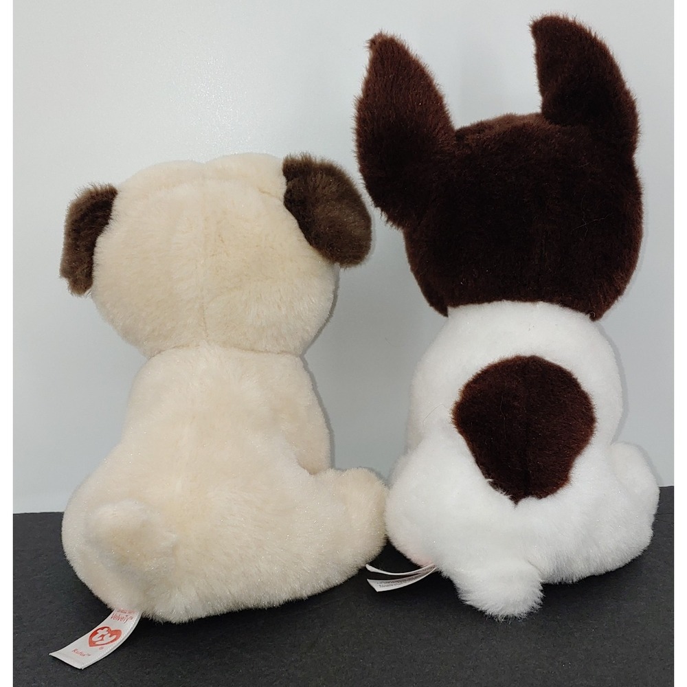 Ty Beanie Boos Rufus The Pug And Portia The Frenchie 6" Plush Lot Of 2 - Picture 2 of 11